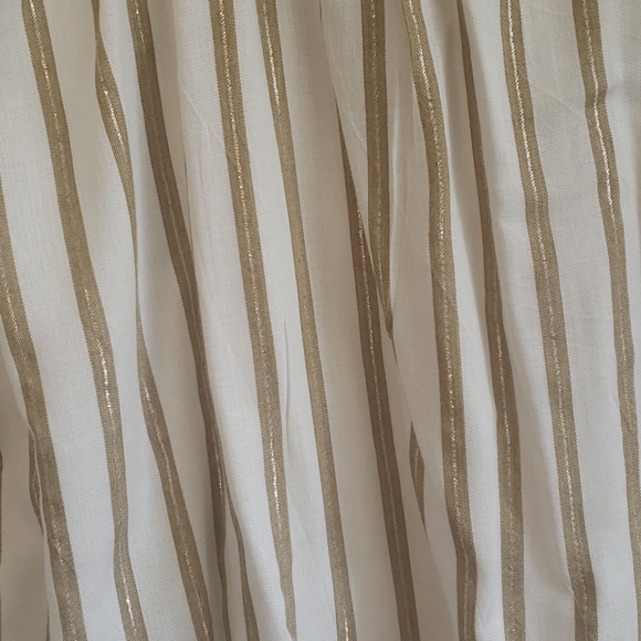 Part Two Button Down Shimmer Stripe Top - Picture 3 of 3